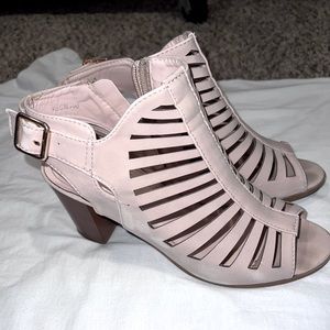 Light Pink Open Toe Heels